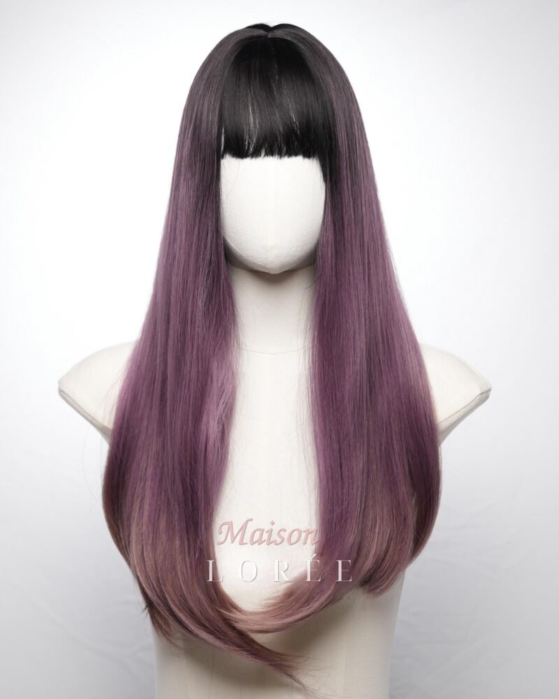 Droite ombrée violette avec frange