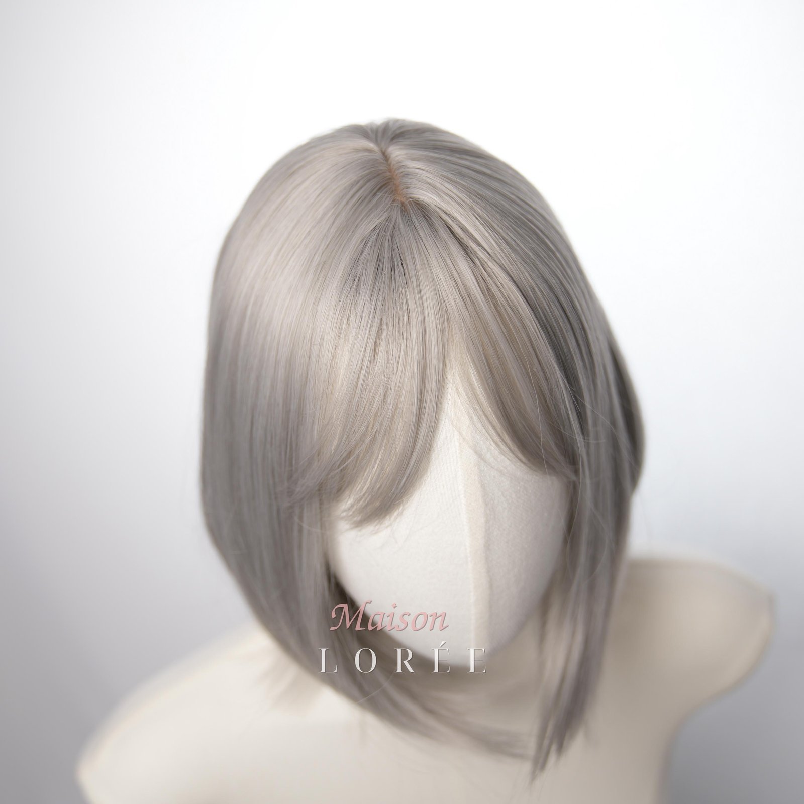 Perruque Bob gris argenté – Image 3