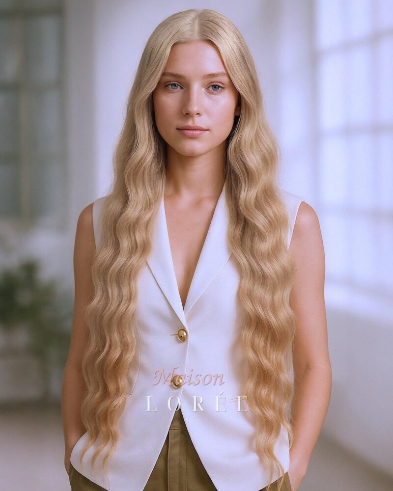 Petite Perruque Ondulée Lace Front De 61 cm