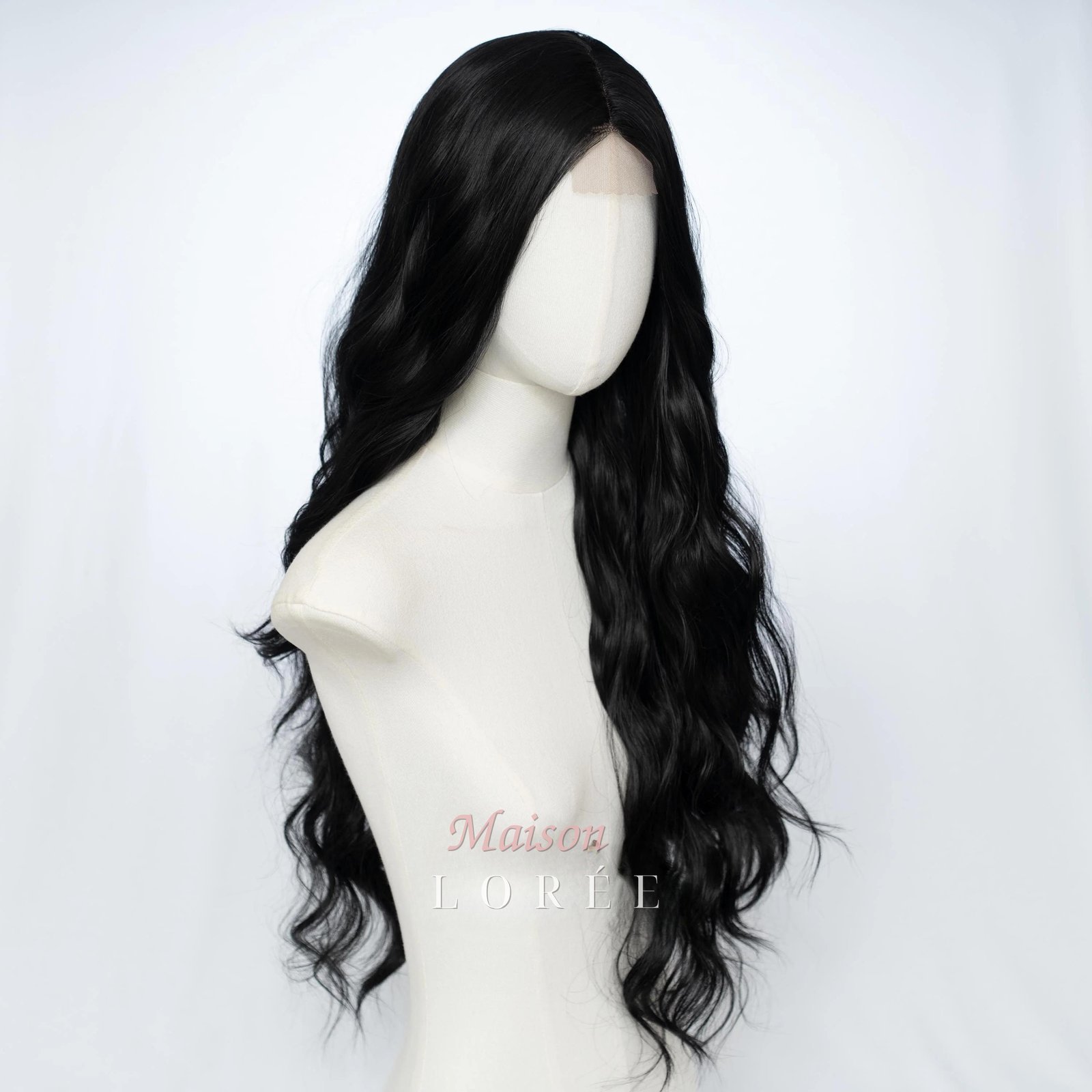 Petite Perruque Lace Front Noir 61 cm – Image 3