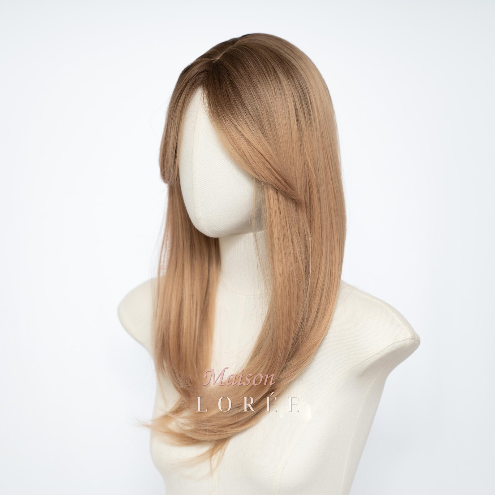 Ombre blonde dorée avec frange – Image 3