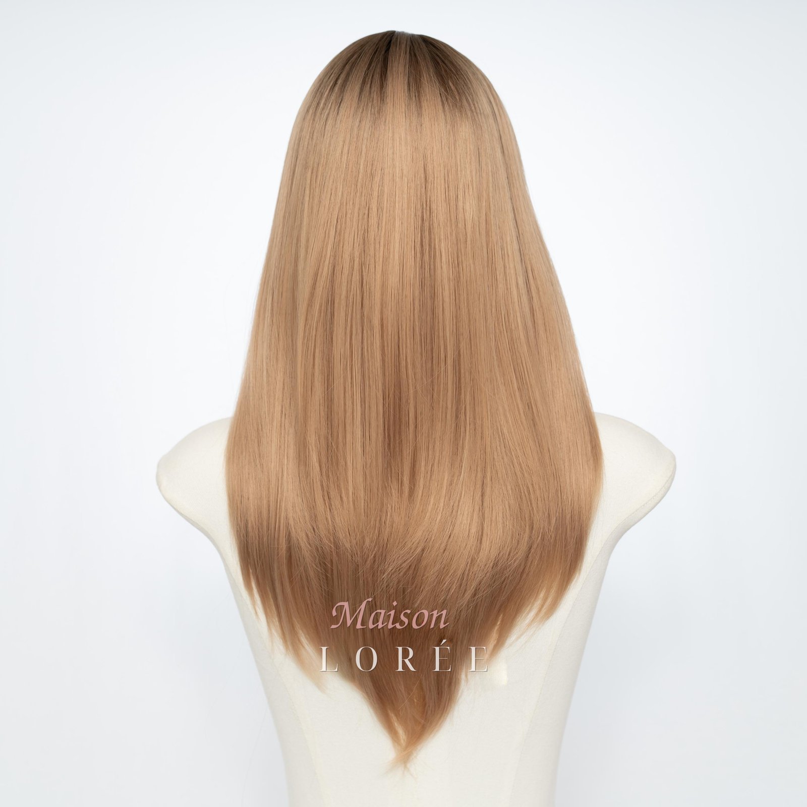 Ombre blonde dorée avec frange – Image 4