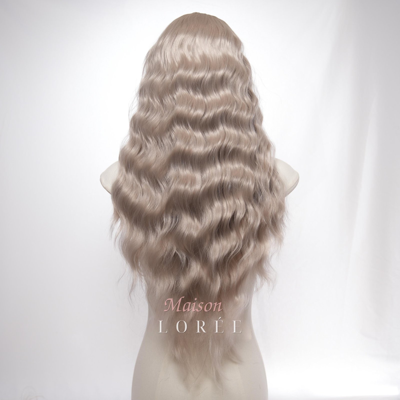 Perruque lace frontale 13 x 4 blond cendré clair 26 pouces – Image 3
