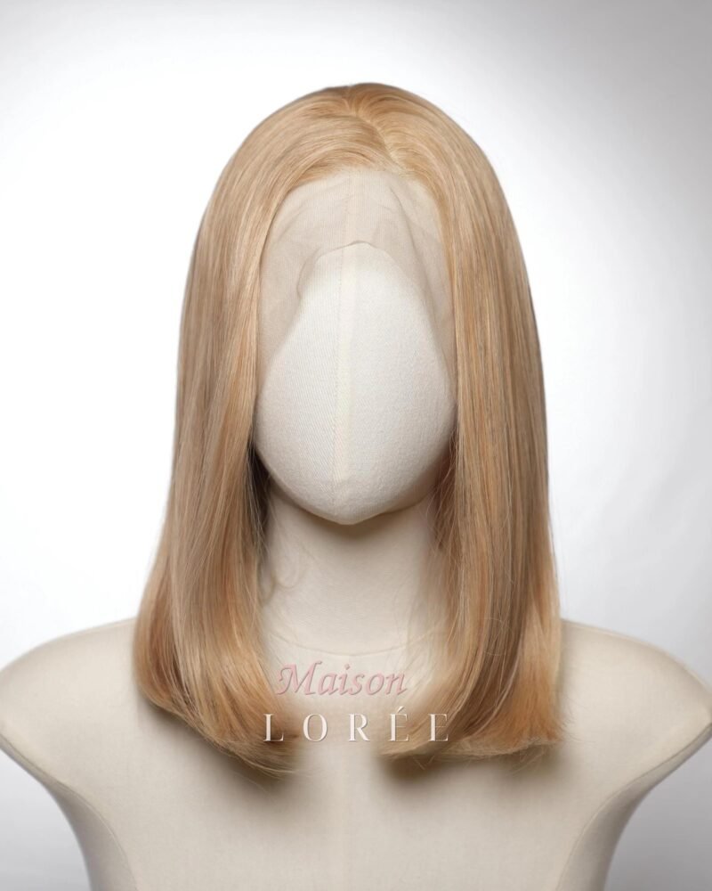 Perruque courte 13 x 4 lacets blonde droite 13 x 4 pouces