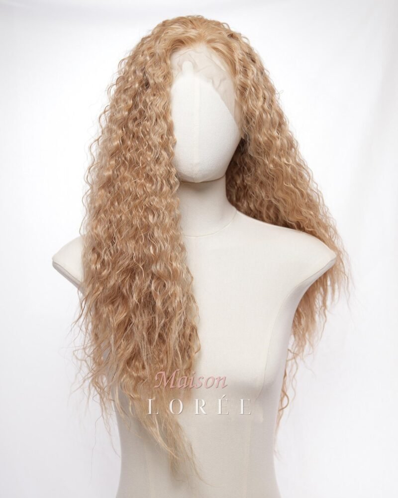 Perruque lace frontale blonde bouclée 13 x 4 22 pouces