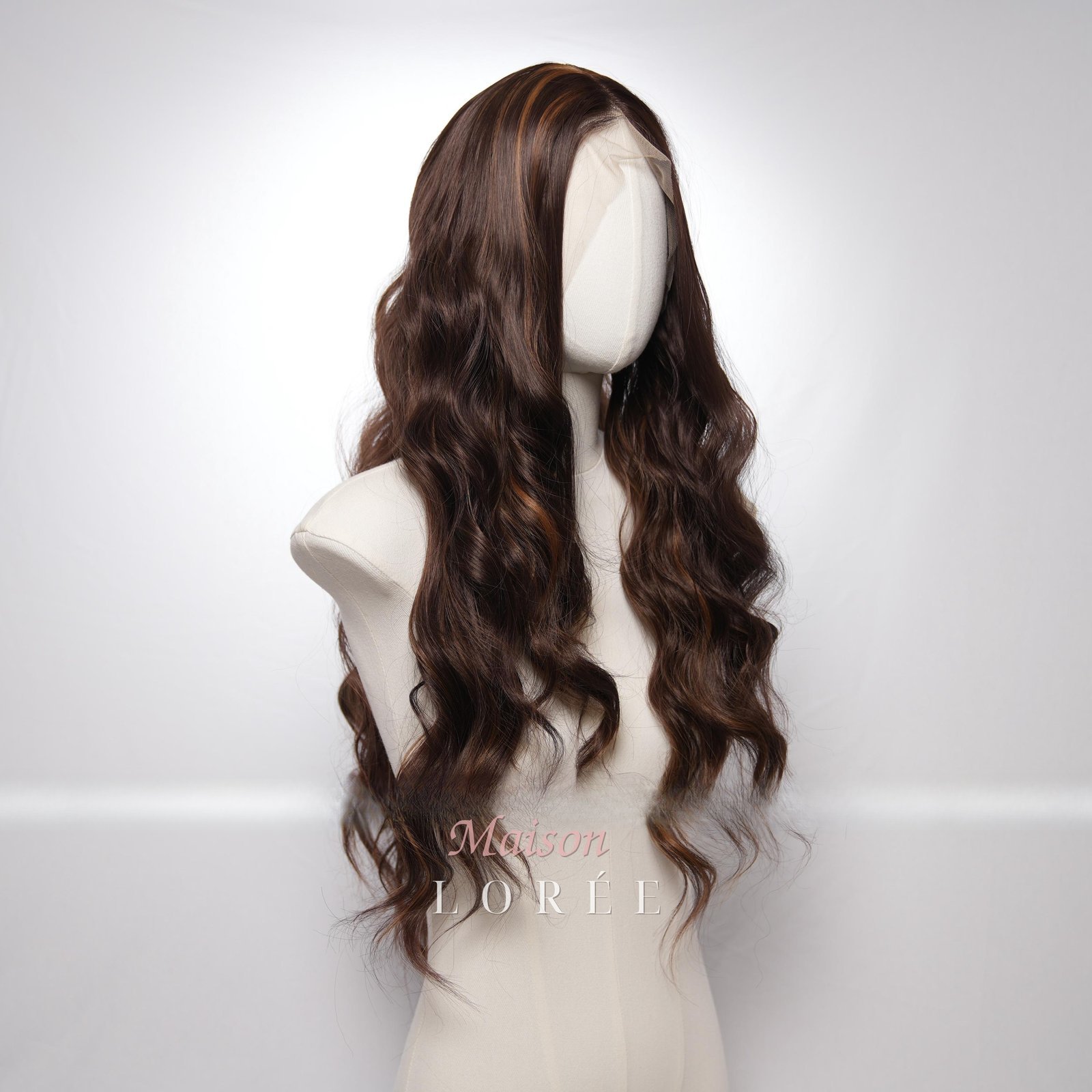 Perruque Lace Front 13 x 4 Ondulée Marron 24 Pouces – Image 2