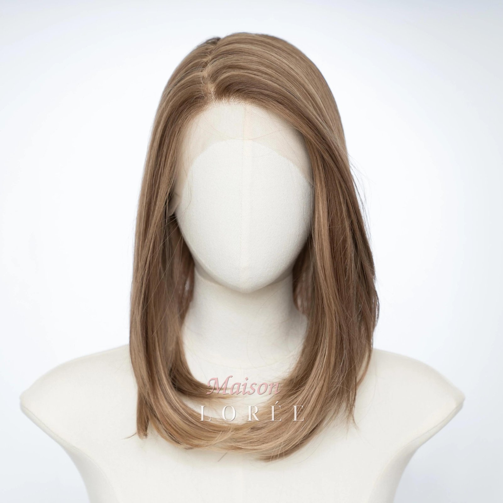Perruque lacet marron clair à balayage en T de 14 pouces – Image 2