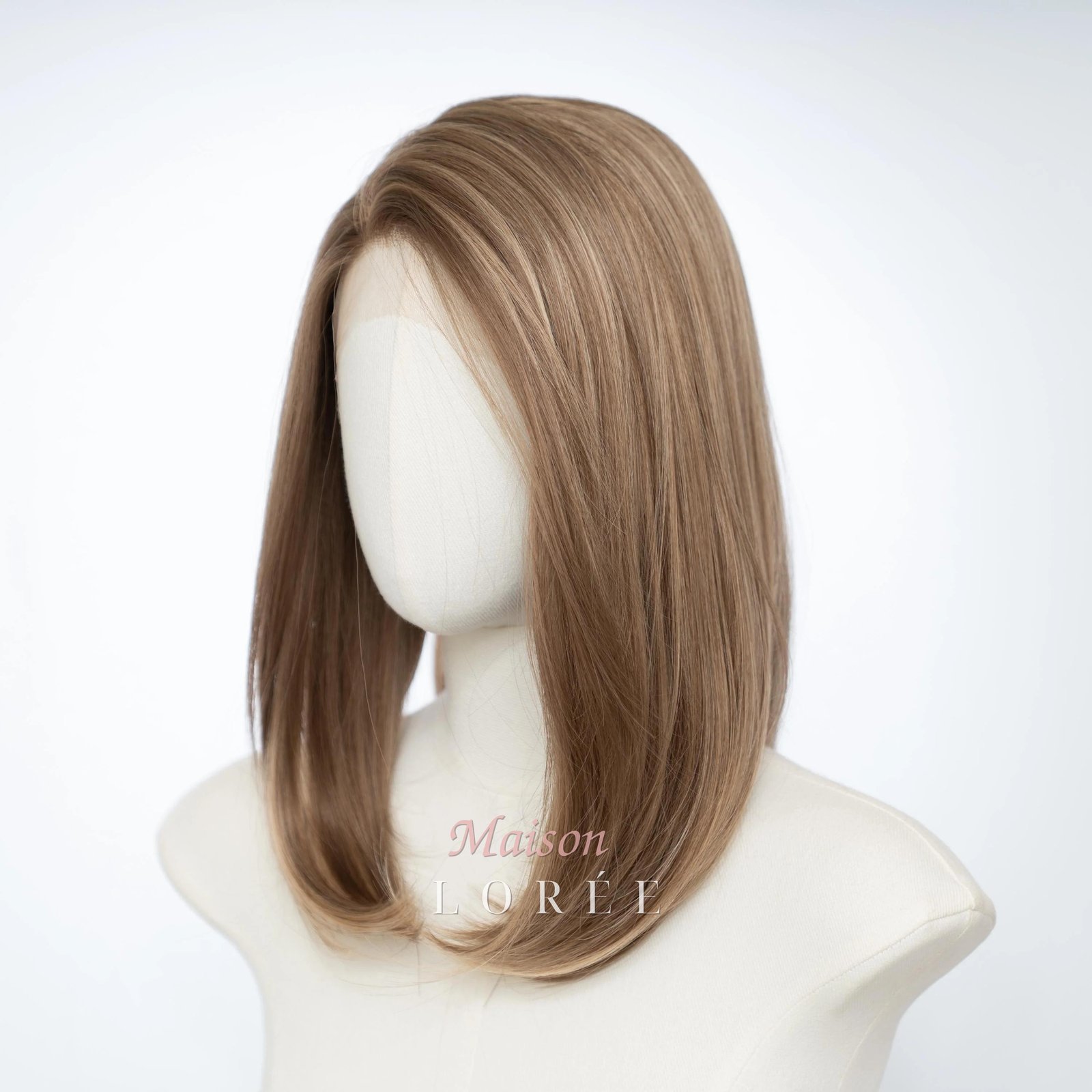 Perruque lacet marron clair à balayage en T de 14 pouces – Image 3