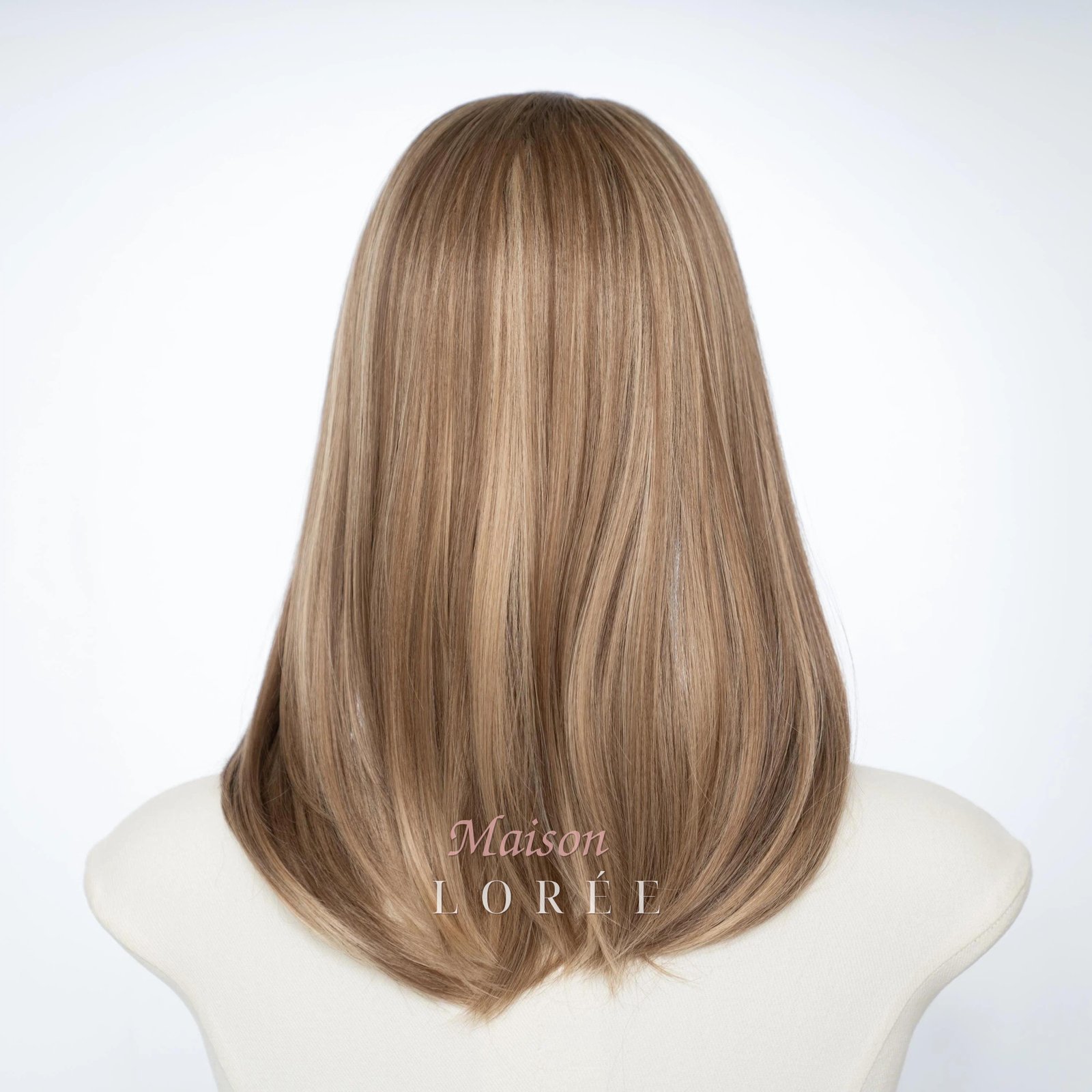 Perruque lacet marron clair à balayage en T de 14 pouces – Image 4