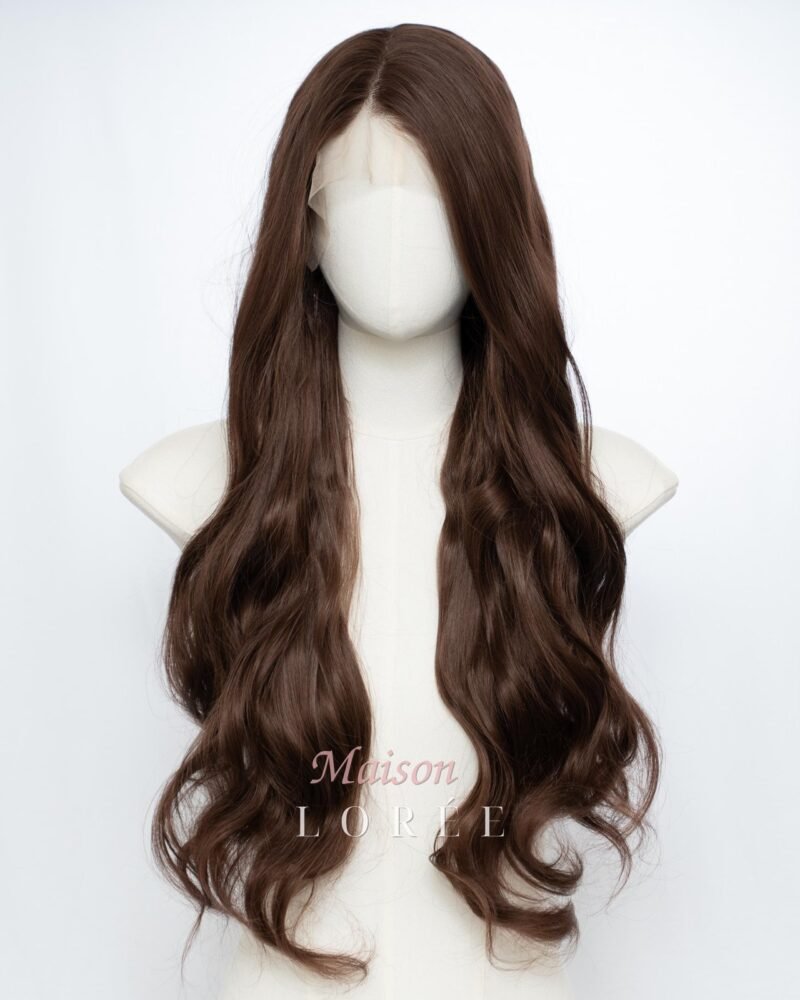 Perruque Lace Front Ondulée 13 x 4 Marron Chocolat