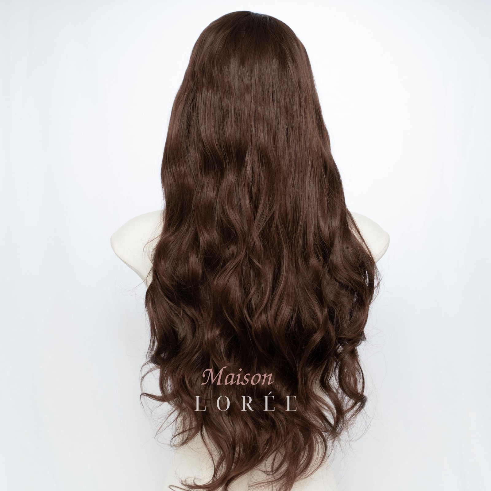 Perruque Lace Front Ondulée 13 x 4 Marron Chocolat – Image 4