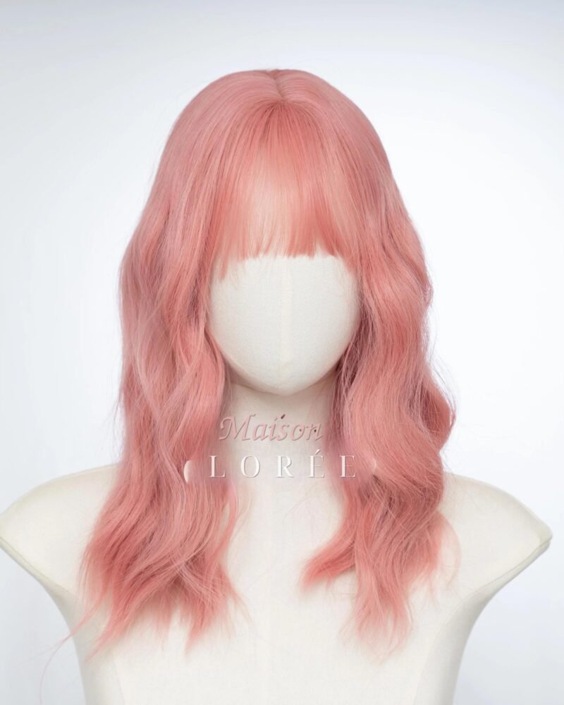 Ondulée rose Bob avec frange