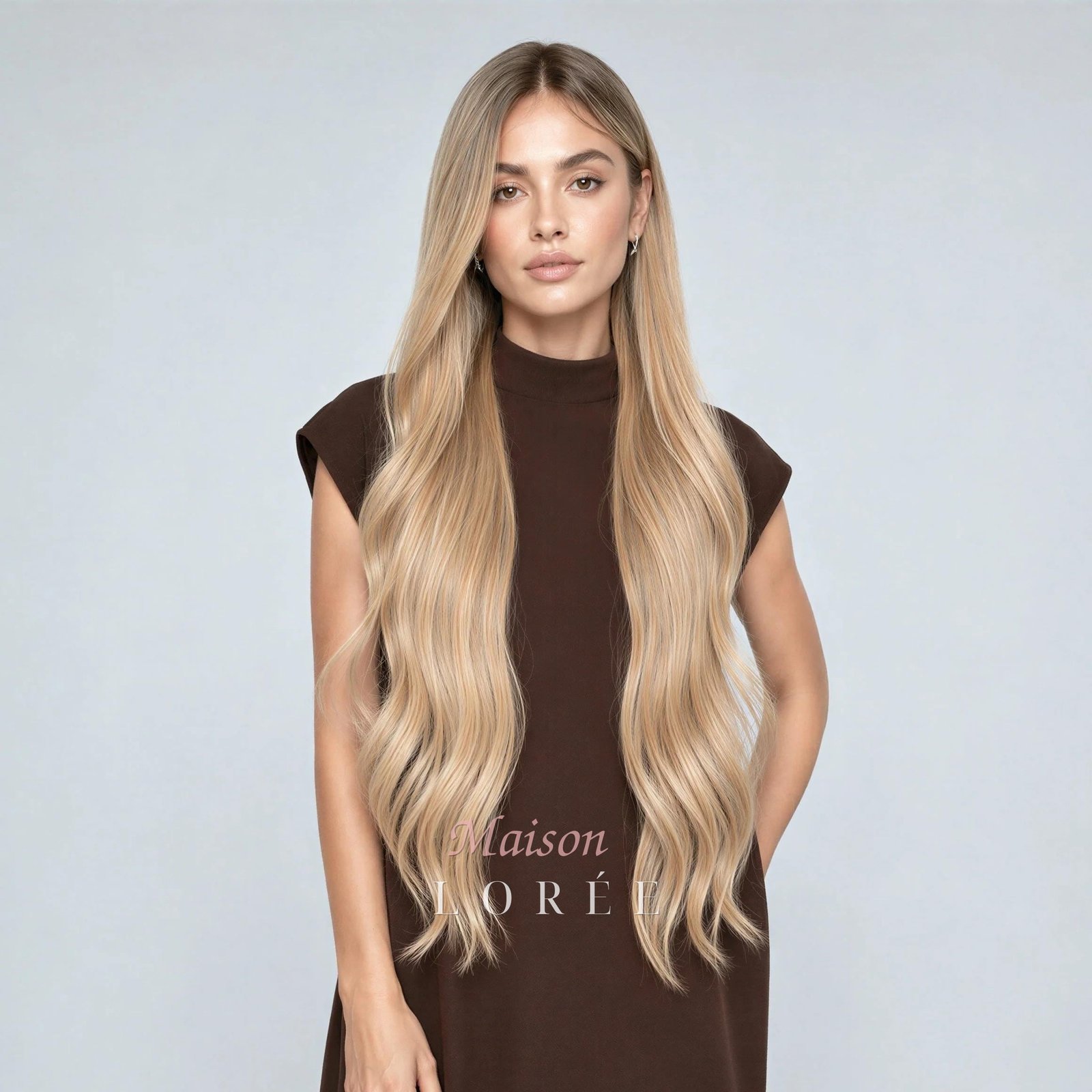 Perruque lace frontale en T de 26 pouces