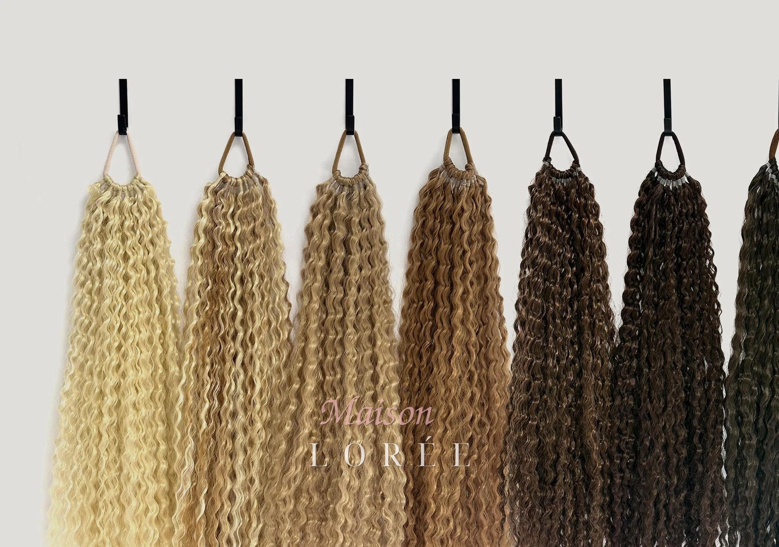 Extension de queue de cheval bouclée de 20 pouces — bouclée, 50 cm, teinte blond