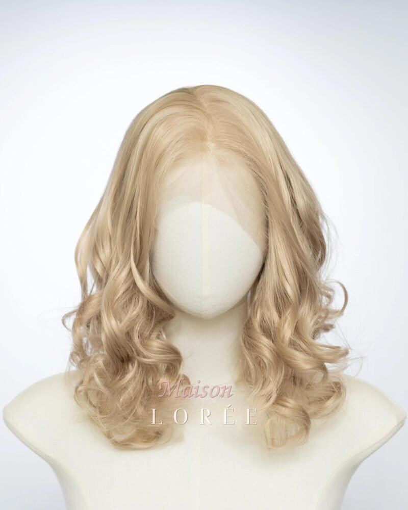 Perruque lace frontale blonde ondulée 13 x 4 pouces