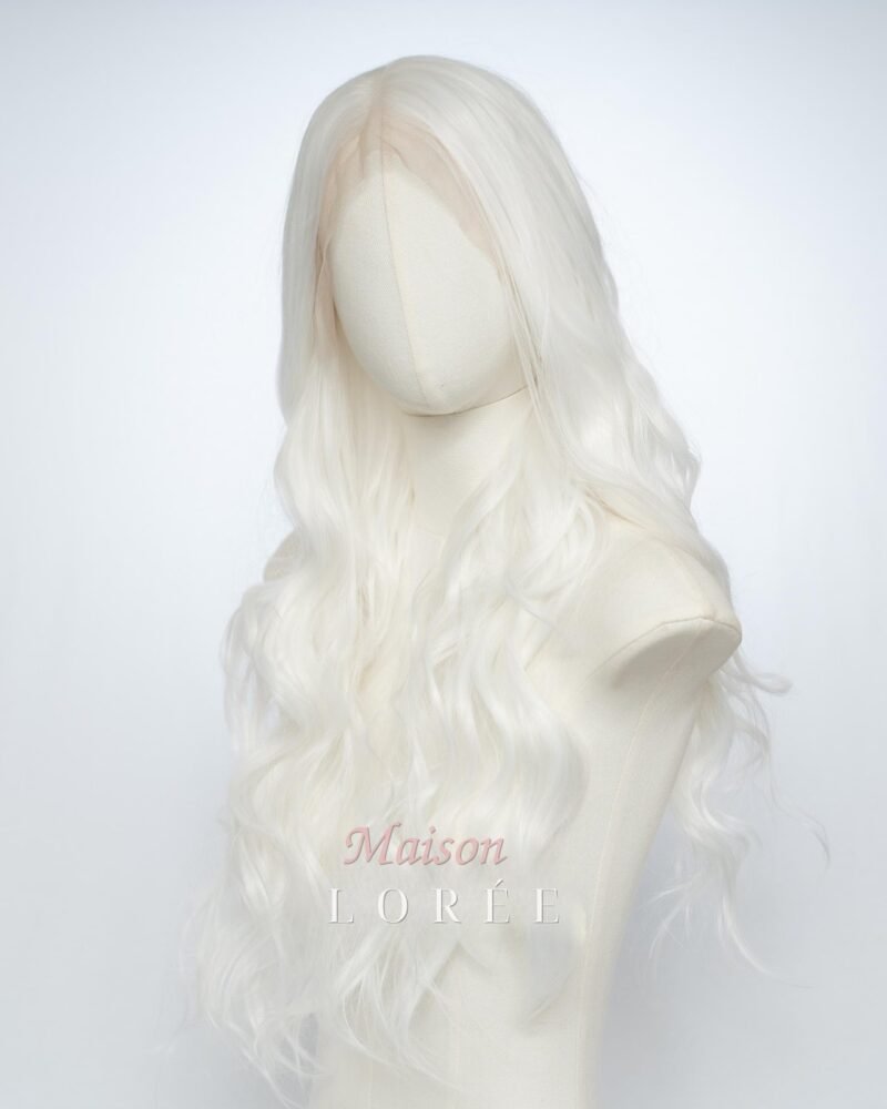 Perruque lace frontale blanche 13 x 4 61 cm