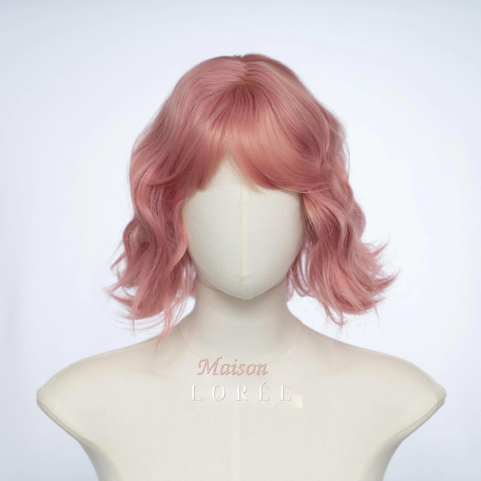 Ondulation carrée ondulée rose de 30 cm (12 po.) avec frange – Image 2