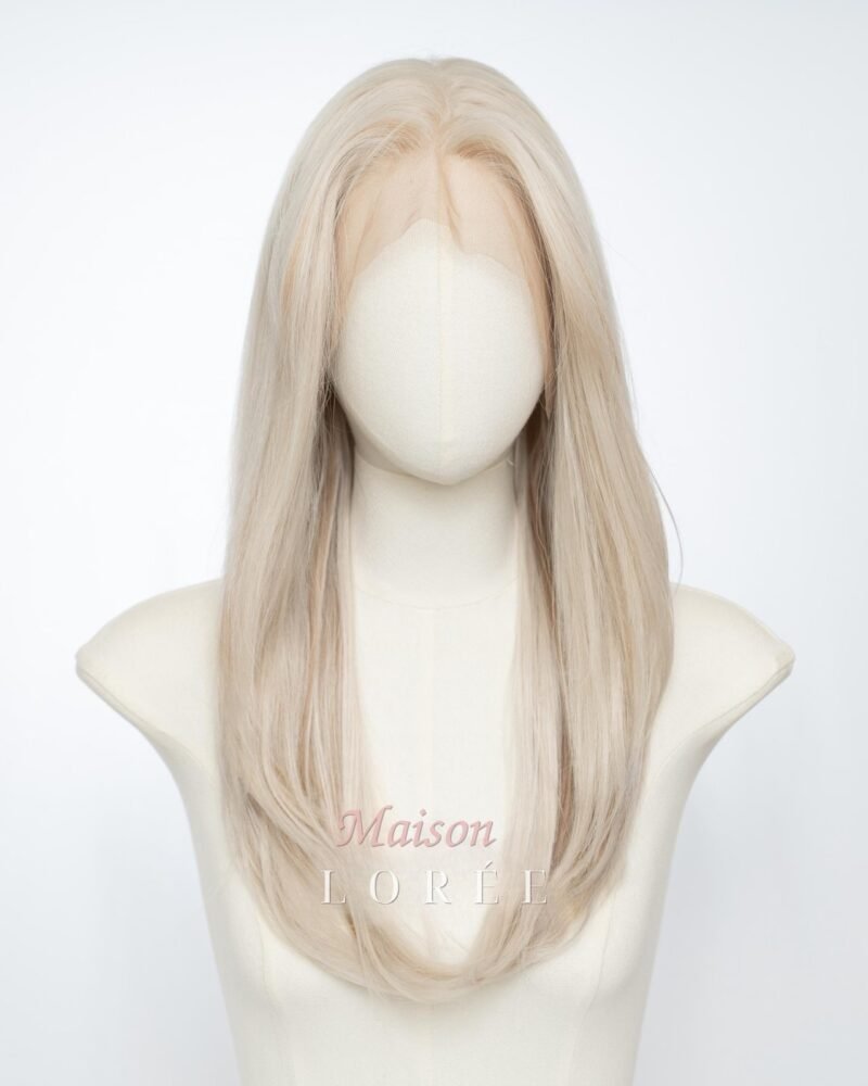 Perruque lace frontale blonde platine 13 x 6 pouces (20 po.)